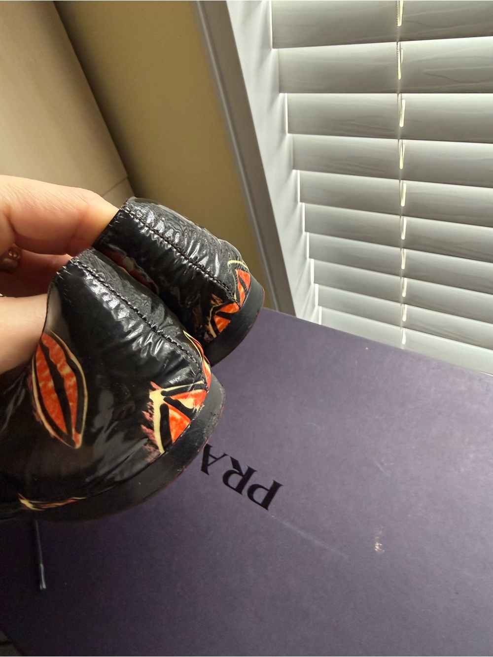 Prada Lips Print Lace-Up Shoes – Size 37 👠🖤🧡 - Picture 5 of 11